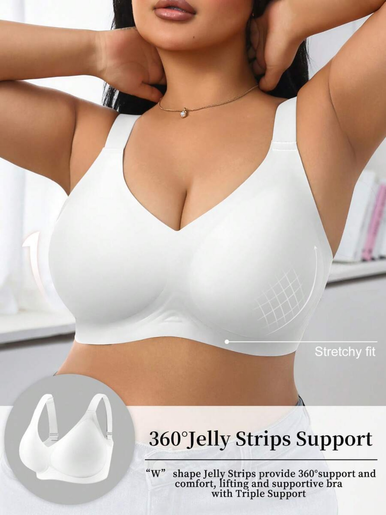 Wirefree Bra Comfort - Reggiseno sportivo da donna ad alto