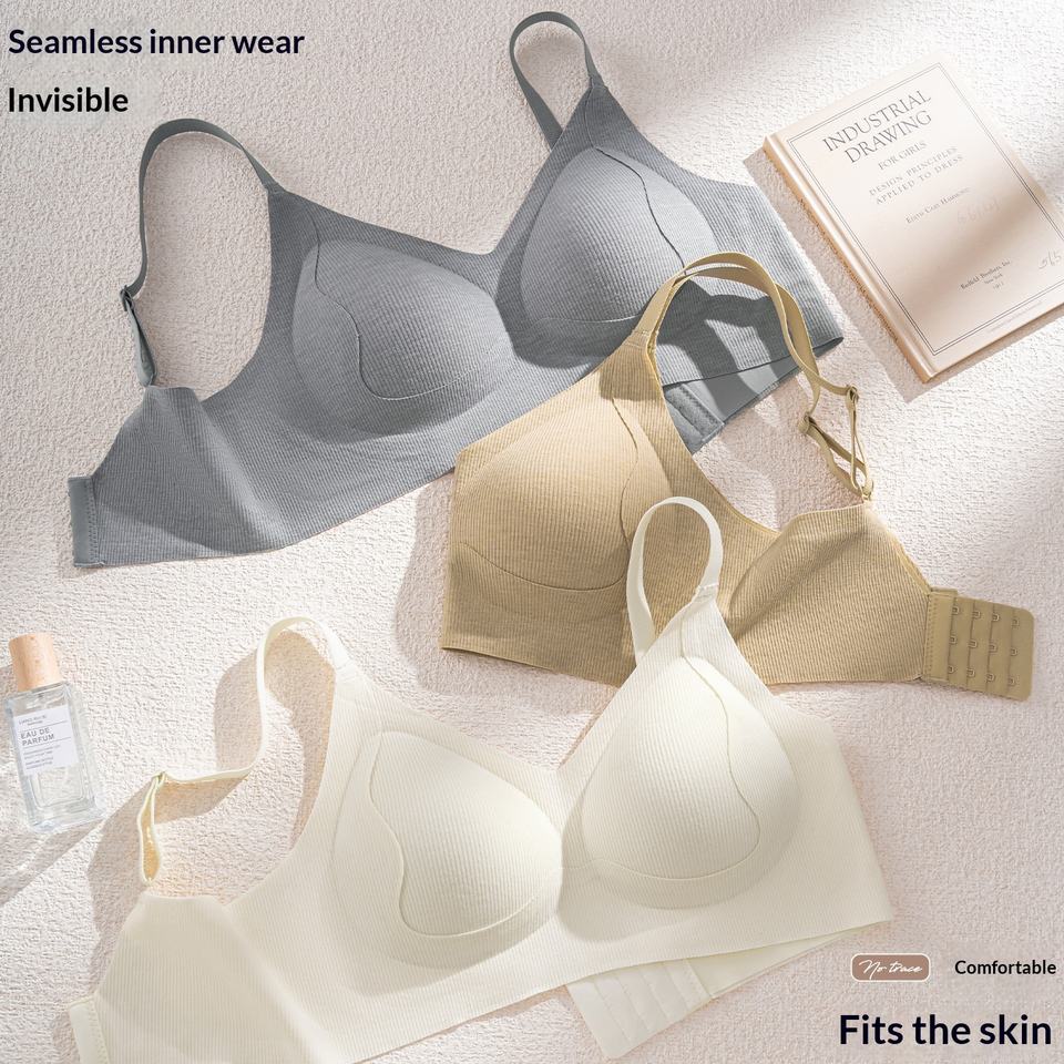 T Shirt Bra Seamless - Reggiseno Senza Cuciture per Donne, Senza