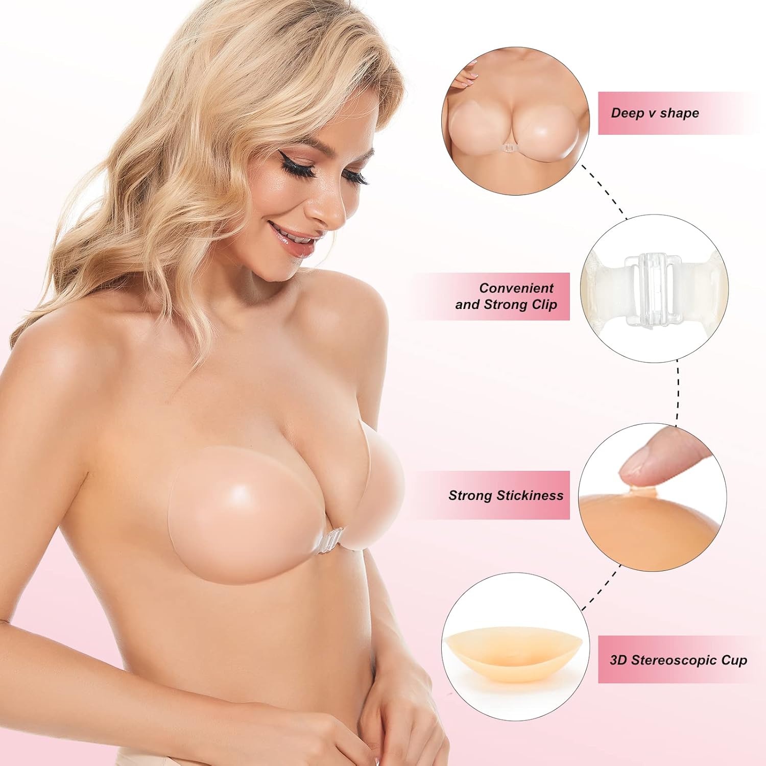 Reggiseno Adesivo Push-Up Invi - Push Up Bra Silicone recensione e prezzo