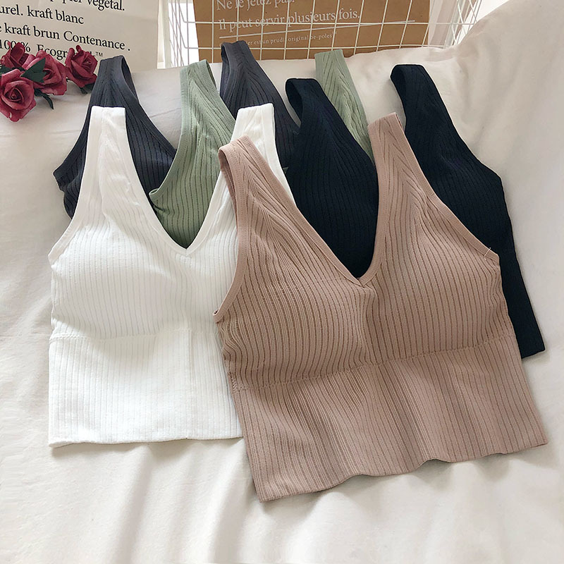 Canottiere da donna Crop Top d - T Shirt Bra Seamless recensione e prezzo